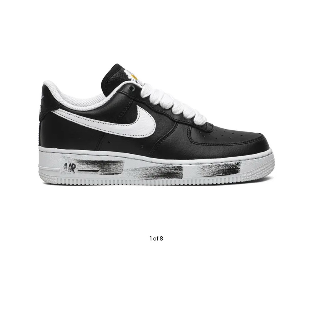 Nike G-Dragon x Airforce 1 Black and White Sneakers
